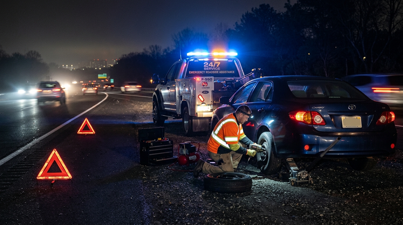 Bolu yolda lastik değişimi — patlak lastik yol yardım servisi